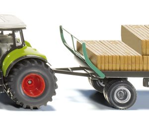 Tractor con agarre de pacas cuadradas y el remolque de pacas - Siku Juguetes