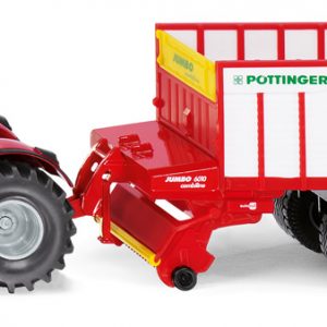 tractor Massey Ferguson con Pöttinger Jumbo - Siku Juguetes